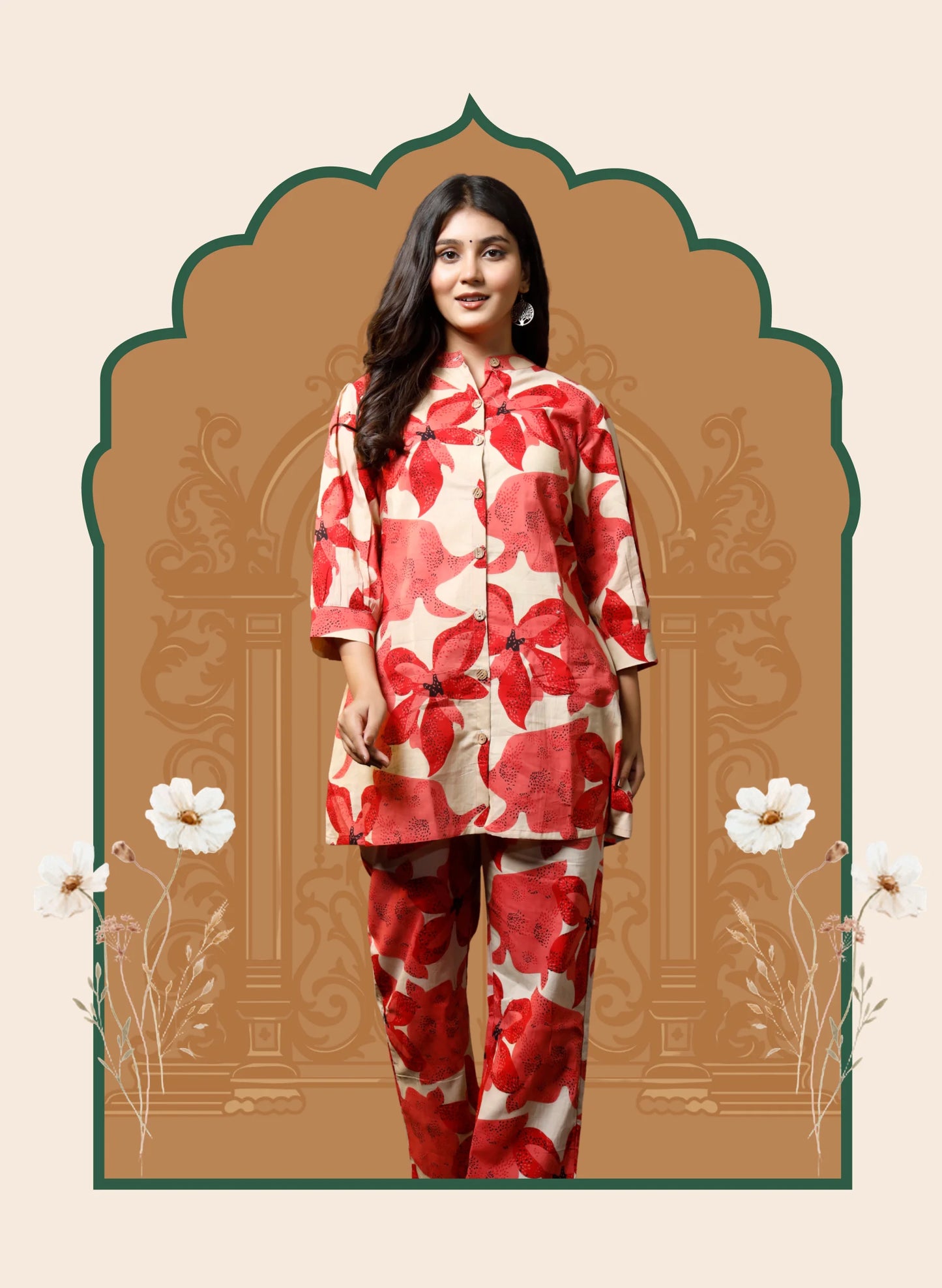Cherry sand Co-ord sets