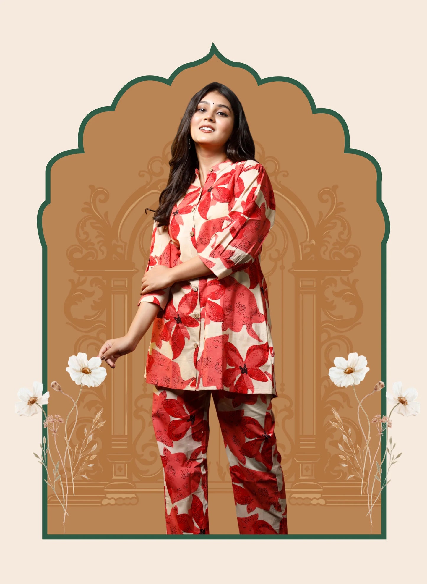 Cherry sand Co-ord sets
