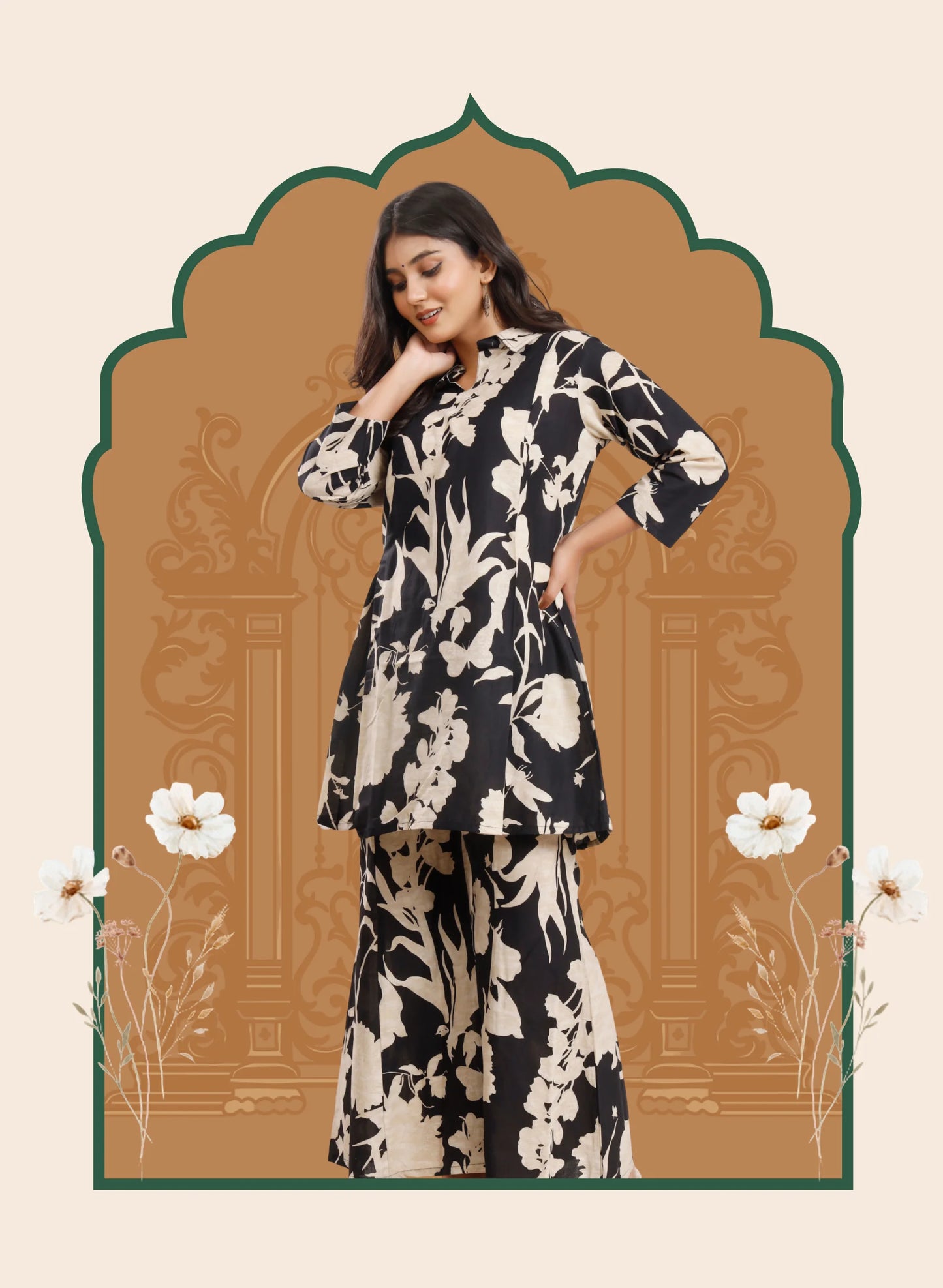 Noir Petals Co-ord sets
