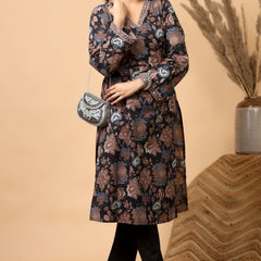 Mehrua Noir Floral Printed Kurta Set
