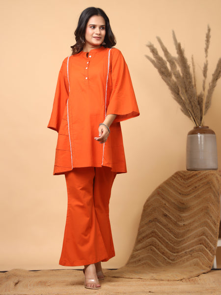 Rajwadi Amber Orange Co-Ord Set for Women