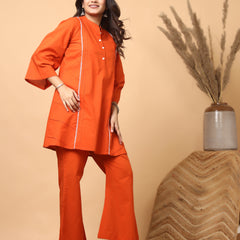 Rajwadi Amber Orange Co-Ord Set for Women