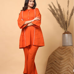 Rajwadi Amber Orange Co-Ord Set for Women