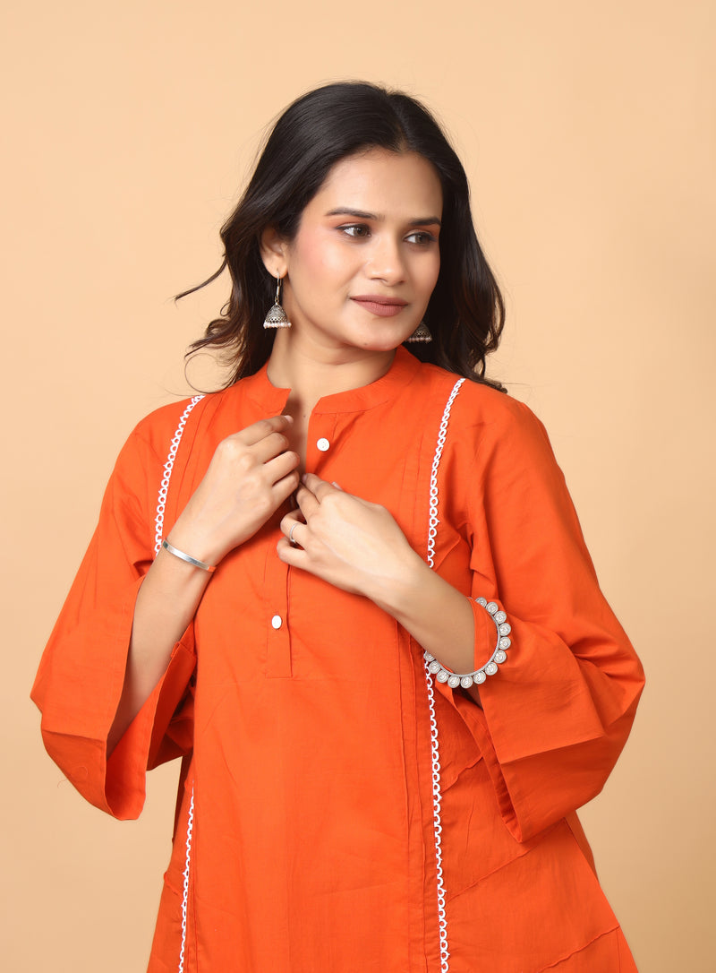 Rajwadi Amber Orange Co-Ord Set for Women
