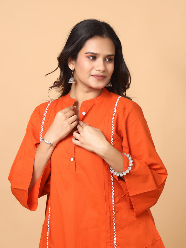 Rajwadi Amber Orange Co-Ord Set for Women