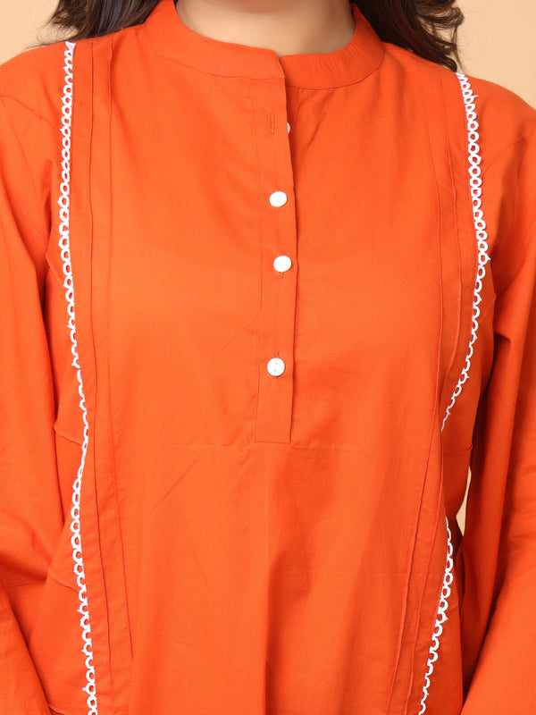 Rajwadi Amber Orange Co-Ord Set for Women