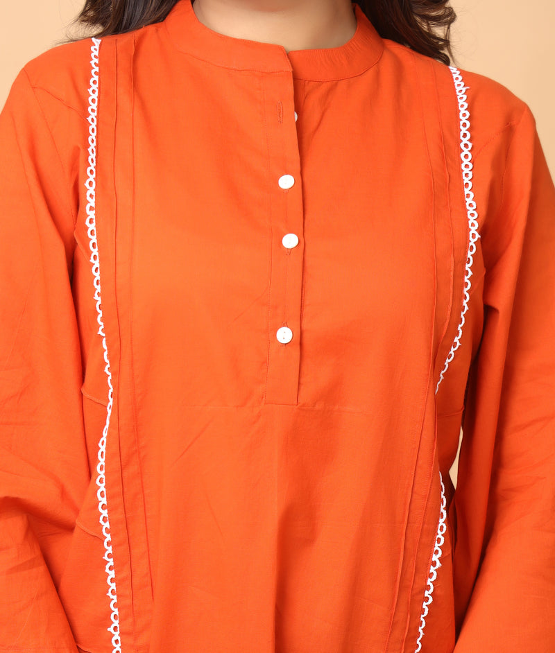 Rajwadi Amber Orange Co-Ord Set for Women
