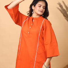 Rajwadi Amber Orange Co-Ord Set for Women