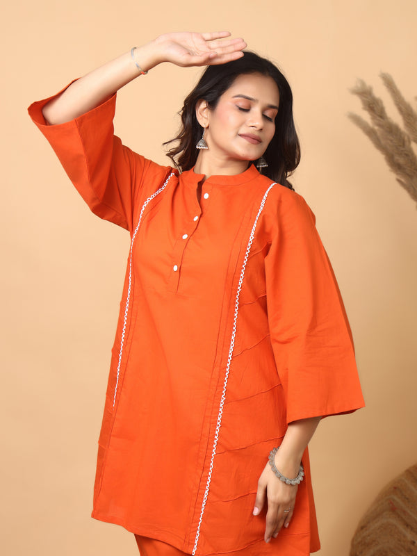 Rajwadi Amber Orange Co-Ord Set for Women