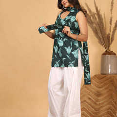 Verdelle Scarf Print Kurta Set