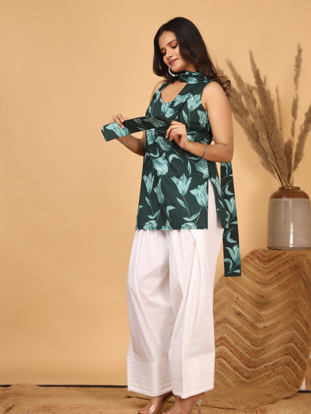 Verdelle Scarf Print Kurta Set