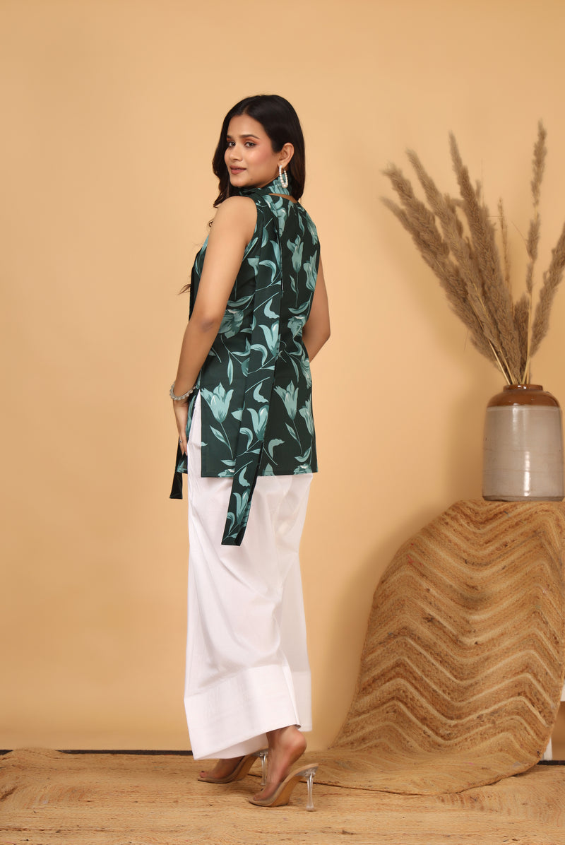 Verdelle Scarf Print Kurta Set