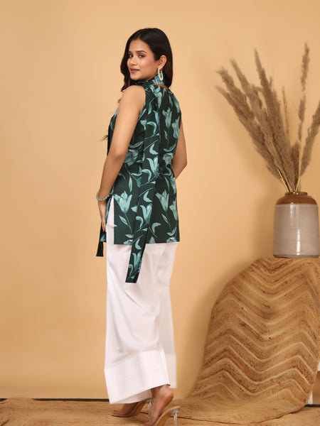 Verdelle Scarf Print Kurta Set