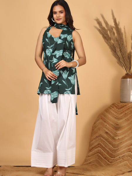 Verdelle Scarf Print Kurta Set