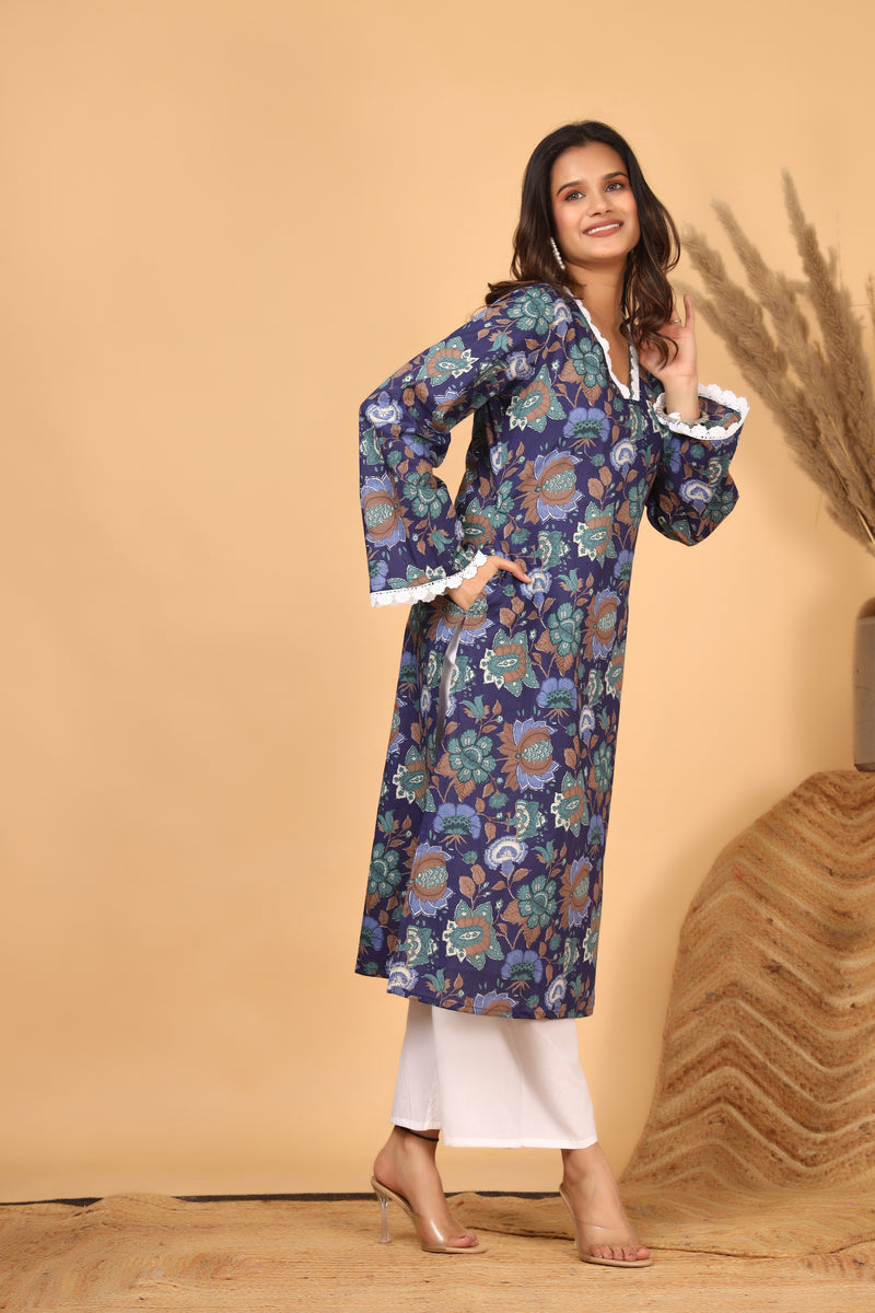 Neelam Viraasat Floral Printed Kurta