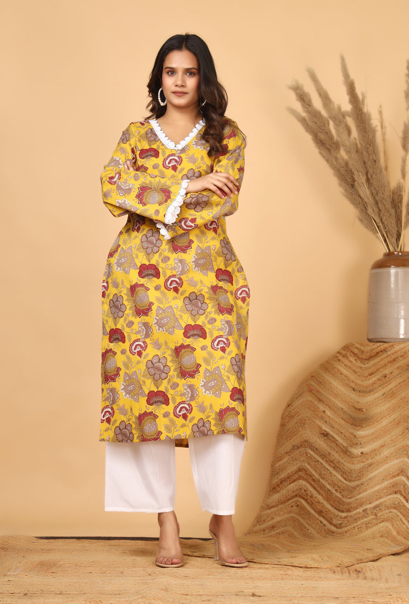Sunehri Phool Floral Printed Kurta Set