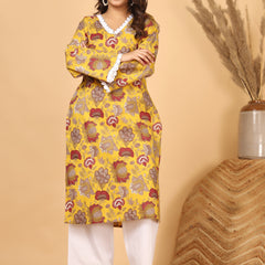 Sunehri Phool Floral Printed Kurta Set
