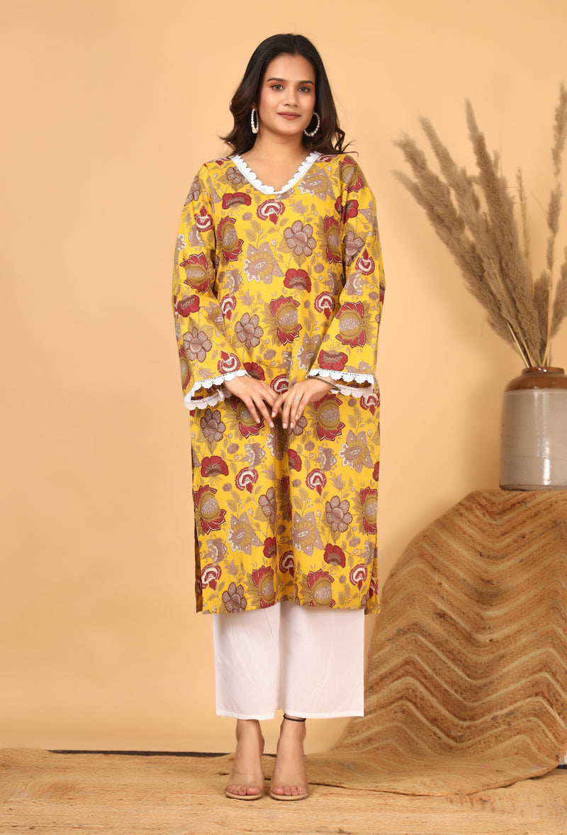 Sunehri Phool Floral Printed Kurta Set