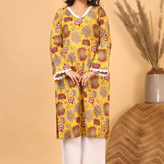 Sunehri Phool Floral Printed Kurta Set
