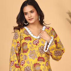 Sunehri Phool Floral Printed Kurta Set