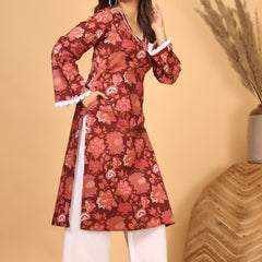 Zariva Bloom Printed Kurta Set with Dupatta