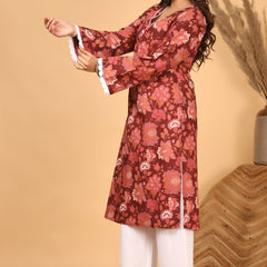Zariva Bloom Printed Kurta Set with Dupatta