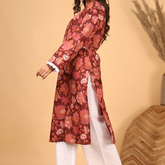 Zariva Bloom Printed Kurta Set with Dupatta