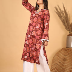 Zariva Bloom Printed Kurta Set with Dupatta
