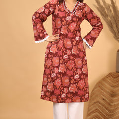 Zariva Bloom Printed Kurta Set with Dupatta