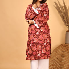 Zariva Bloom Printed Kurta Set with Dupatta
