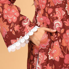 Zariva Bloom Printed Kurta Set with Dupatta