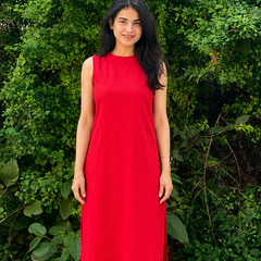 Solid Sleeveless Straight Kurta Set