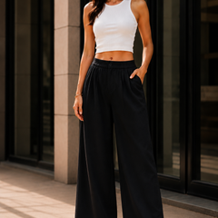 Relaxed Fit Wide-Leg Pants