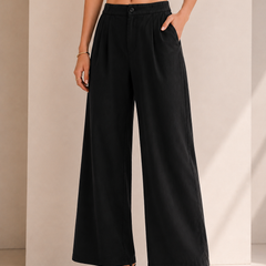 Relaxed Fit Wide-Leg Pants