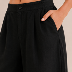 Relaxed Fit Wide-Leg Pants