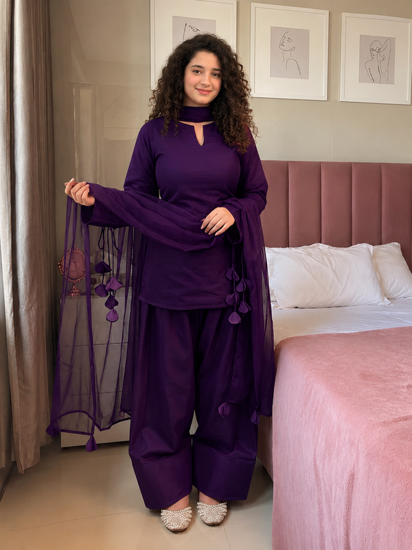 Cotton Blend Festive Suit Set