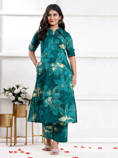 Evergreen Lily Cotton  Co-ord Sets
