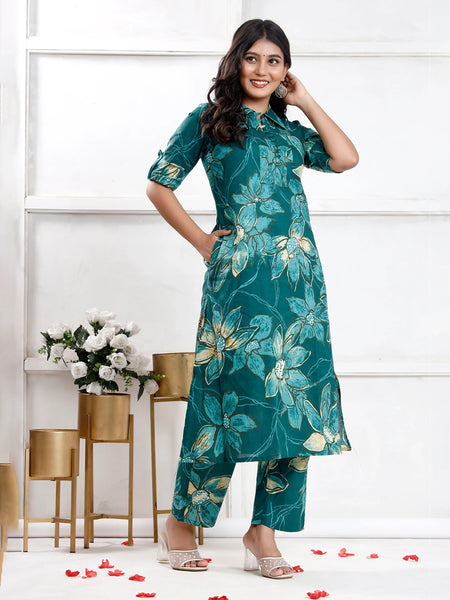 Evergreen Lily Cotton  Co-ord Sets