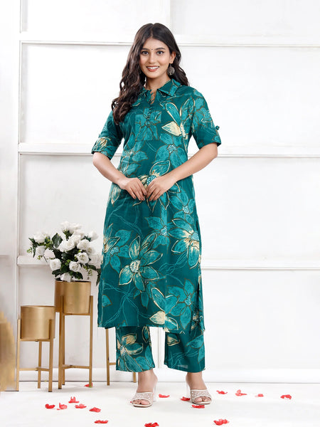 Evergreen Lily Cotton  Co-ord Sets