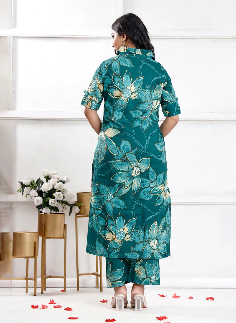 Evergreen Lily Cotton  Co-ord Sets