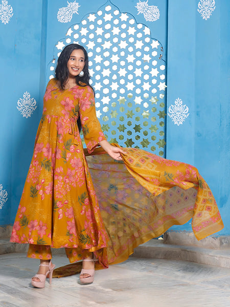 Kesar Gulnaar Cotton Suit