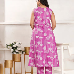 Lilac Bloom Cotton Co-ord Sets