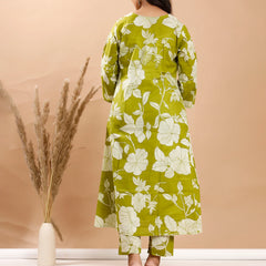 Lime Leaf Cotton Co-ord Sets