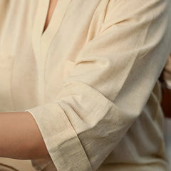 Soft Beige Relaxed Fit Co-ord Set