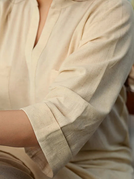 Soft Beige Relaxed Fit Co-ord Set