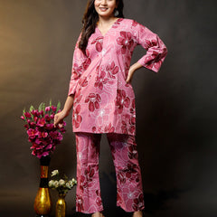 Orchid Rose Cotton Co-ord Sets