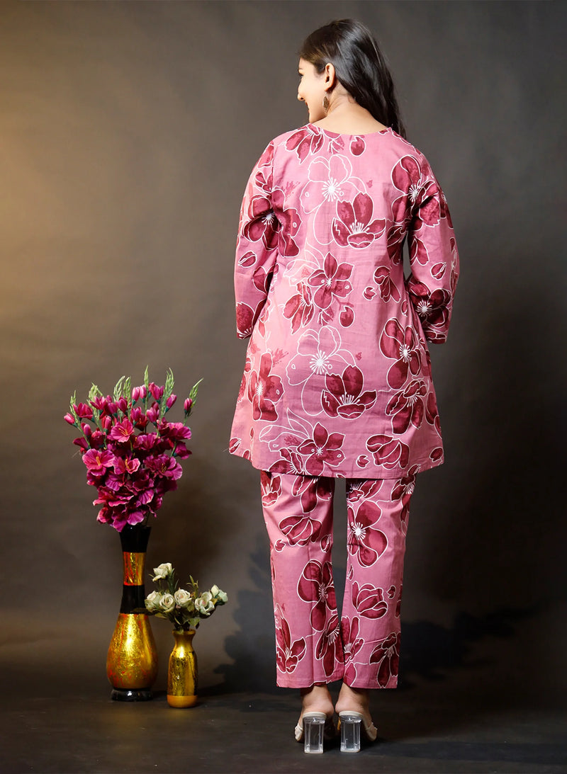 Orchid Rose Cotton Co-ord Sets
