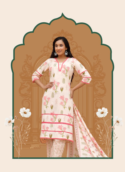 Peach Pushp Suit