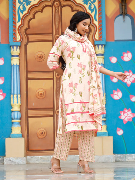 Peach Pushp Suit