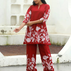 Ruby Petals Cotton Co-ord Sets